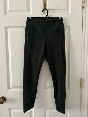 Danskin Dark Green Performance Leggings With Side Pockets